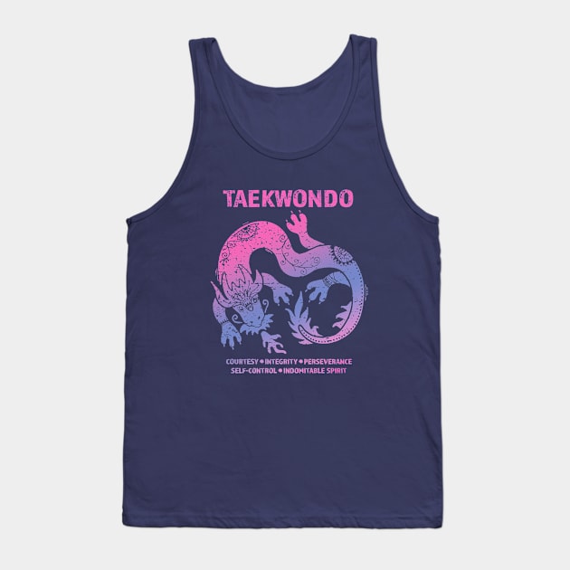 Taekwondo 5 Tenets Dragon Martial Arts for Women & Girls Tank Top by Pine Hill Goods